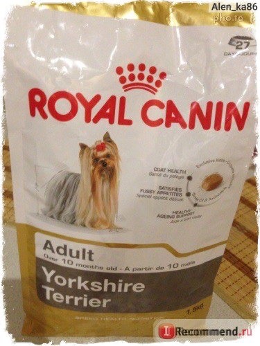 Корм для собак Royal Canin Adult Йоркширский терьер от 10 месяцев фото