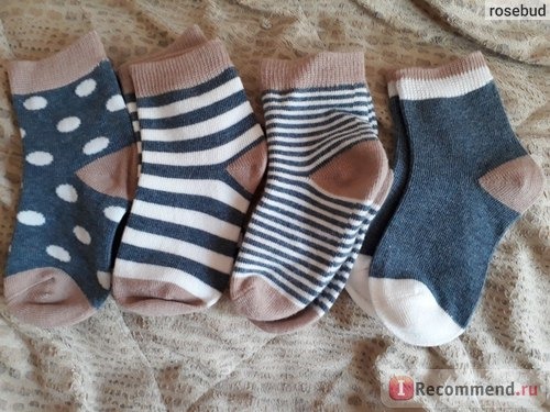 Носки Aliexpress Baby Cotton Socks Toddlers Boys Girls Spring Autumn Socks Stripes & Dots Design Kids Socks 4 pairs/ lot Drop Shipping Wholesale фото