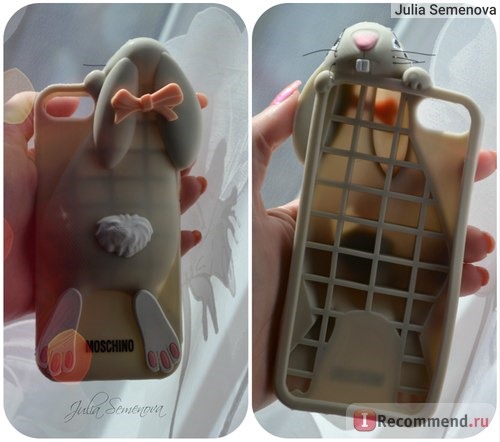 Чехол для мобильного телефона Aliexpress Luxury Fashion Cartoon 3D Moschinoe Bunny case Rabito Rabbit Silicon Case Cover For iPhone 4 4s 5 5s without retail package фото