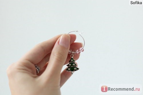 Шармы на бокалы AliExpress 1Box High Quality Mixed Christmas Wine Glass Charms Table Decorations With Box Decoration 53x25mm-56x25mm фото