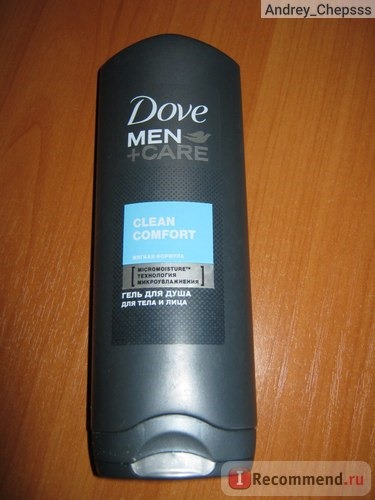 Гель для душа Dove MEN+CARE ЧИСТОТА И КОМФОРТ мягкая формула фото