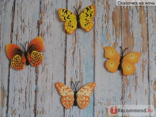 Бабочки на магнитах Butterfly Sticker 3D Art Design фото