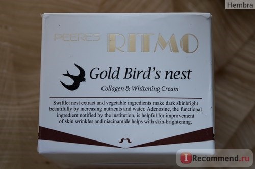 Крем для лица Peeres RITMO Gold Bird’s Nest collagen & Whitening cream фото