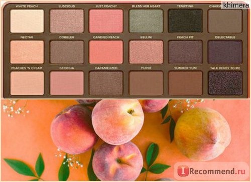 Тени для век Too Faced Sweet peach eyeshadow palette фото