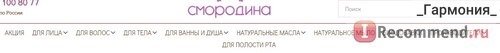 Сайт Интернет-магазин натуральной органической косметики Смородина - rodina-smorodina.ru фото