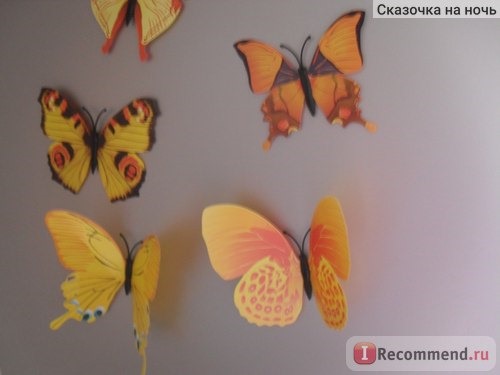 Бабочки на магнитах Butterfly Sticker 3D Art Design фото