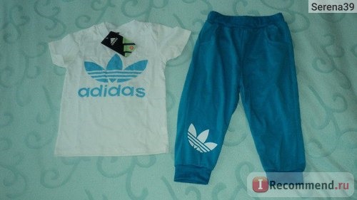 Комплект (футболка и штанишки) AliExpress Trading - 2013 sets baby clothes boy and girl sport sets / shirt + pants / baby wear / Children clothing / baby clothes фото