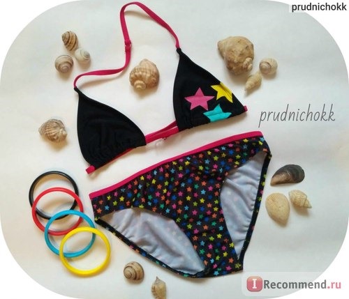 Купальник AliExpress 2016 New Summer Bathing Suit Girls split Two-pieces Swimwear, Children Cute Star Pattern Split Bikini Girls Swimsuit Wholesale фото