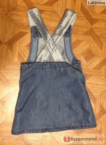 Сарафан AliExpress Y 30585247 Retail New 2015 Summer Girl Dress Denim Suspenders Appliques Gril Dogs Girl's Overalls Casual Children Clothes фото