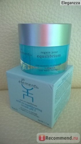 Крем для лица Gli elementi Acid re-equilibrating cream pH 5 фото