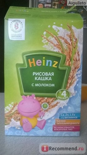 Каша Heinz Рисовая кашка с молоком фото