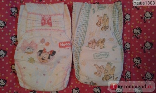 в сравнении с Huggies Classic. спинка