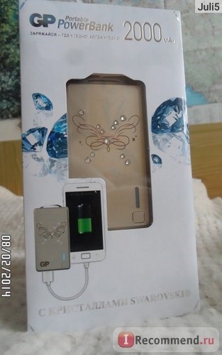 Внешний аккумулятор GP Portable PowerBank с кристаллами Swarovski фото