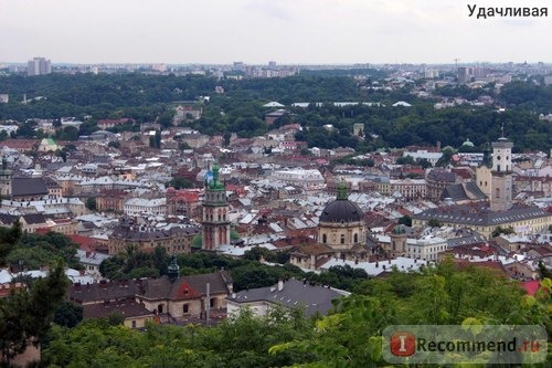 Панорама города с парка 