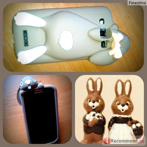 Чехол для мобильного телефона Aliexpress Luxury Fashion Cartoon 3D Moschinoe Bunny case Rabito Rabbit Silicon Case Cover For iPhone 4 4s 5 5s without retail package фото