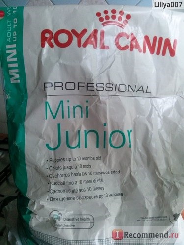 Корм Royal Canin mini junior фото