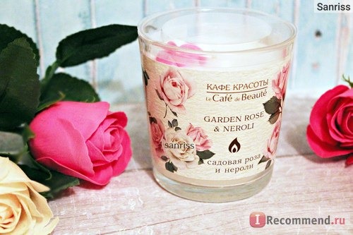 Свеча ароматизированная Кафе красоты Garden Rose & Neroli с ароматом садовой розы и нероли фото