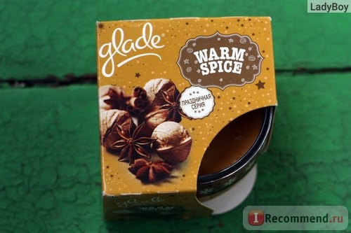 Ароматизированная свеча Glade - warm spice ограниченная версия ,корица. - отзыв фото