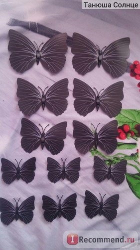 Бабочки на магнитах Butterfly Sticker 3D Art Design фото