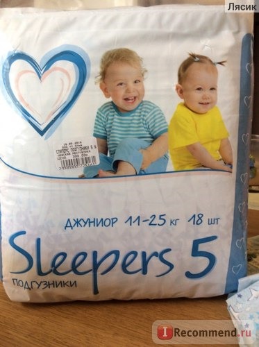 Подгузники Sleepers 1-5 фото