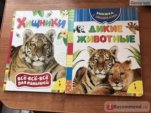 Книжка с окошками Дикие животные. Издательство Росмэн фото