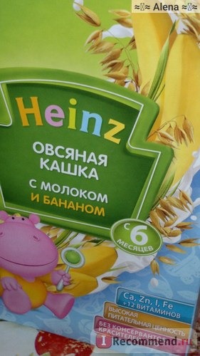 Каша Heinz овсяная с молоком и бананом фото