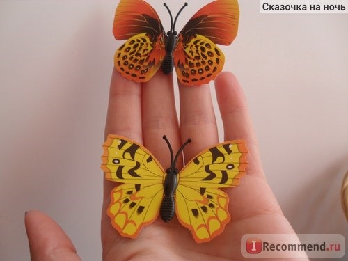 Бабочки на магнитах Butterfly Sticker 3D Art Design фото