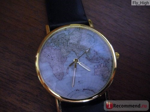 Наручные часы Aliexpress leather watches with world map watch фото