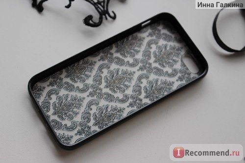 Чехол для мобильного телефона Aliexpress Hot damask vintage pattern rubber protector hard case cover for Apple iPhone 5/5S black фото