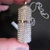 Флешка Aliexpress Cute Crystal Silver Cylinder + Chain 16GB USB 2.0 Flash Memory Stick Drive Car/Pen/Thumb фото