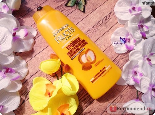 Шампунь Garnier Fructis Укрепляющий шампунь-масло тройное восстановление фото