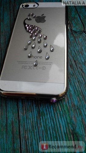 Чехол для мобильного телефона Aliexpress Luxury Bling Crystal Rhinestone Diamond Swan Peacock Case For iPhone 6 6S 6Plus 5 5S Soft Clear Silicone Shell Bag Coque Cover фото