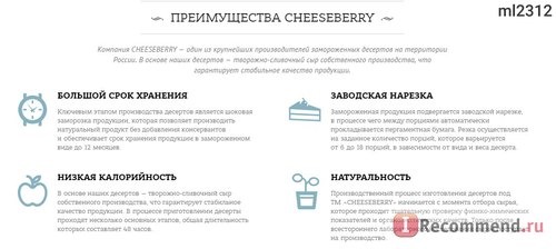 Сайт Shop-cheeseberry.ru Интернет-магазин десертов Чизберри фото