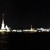 Петропавловская крепость ночью