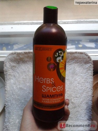 Шампунь Белкосмекс Herbs&Spices против ослабленности и ломкости волос фото