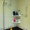 Полка для ванной Bathroom shelf convenient rack with hook accessories Suction Wall Plastic Multipurpose White фото