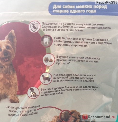 Корм для собак Purina ONE® Моя Собака уже взрослая. Для маленьких собак от 1-10 кг. фото