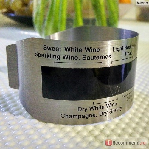 Товары для кухни Aliexpress Термометр для вина и пива Stainless Steel Wine Bracelet Thermometer (4--24'C), red wine temperature sensor for beer homebrewing fk фото