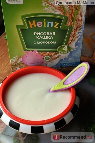 Каша Heinz Рисовая кашка с молоком фото