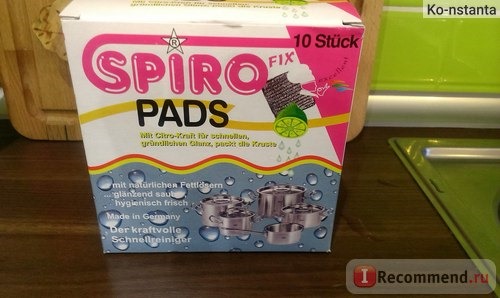 Мыльные, стальные мочалки Siral Spiro Pads Мочалка от нагара на посуде фото