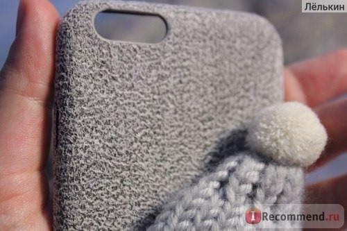 Чехол для телефона Aliexpress Cute Hat Fuzzy Plush Winter Soft TPU Phone Back Cover Cases For iPhone фото