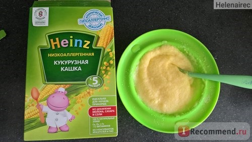 Каша Heinz низкоаллергенная кукурузная фото