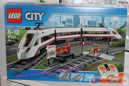 60051 Lego City Скоростной пассажирский поезд. Коробка с набором.