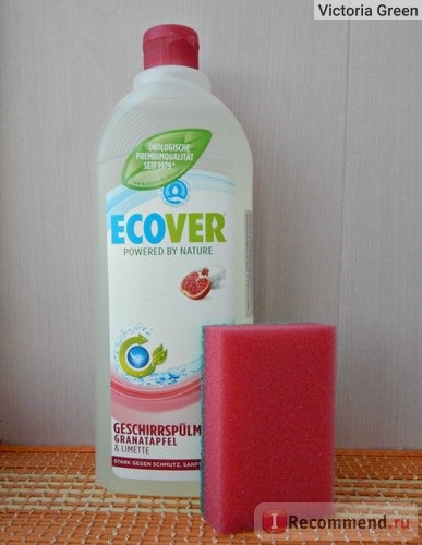 Средство для мытья посуды Ecover Natural Dishwashing Liquid, Pomegranate & Lime (750 ml) фото