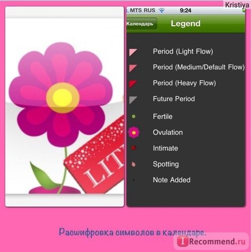 Календарь Менструаций Версии Лайт (Period Tracker Lite) фото
