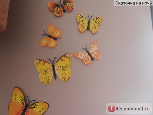 Бабочки на магнитах Butterfly Sticker 3D Art Design фото