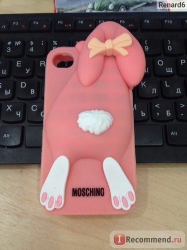 Чехол для мобильного телефона Aliexpress Luxury Fashion Cartoon 3D Moschinoe Bunny case Rabito Rabbit Silicon Case Cover For iPhone 4 4s 5 5s without retail package фото