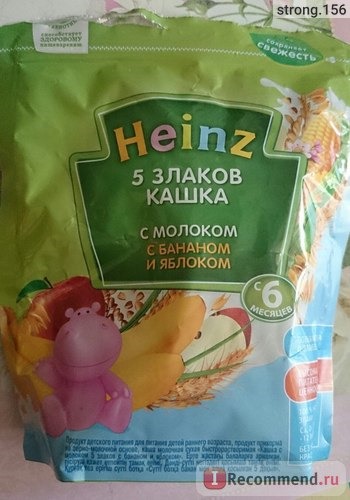 Каша Heinz 5 злаков с молоком, с бананом и яблоком фото