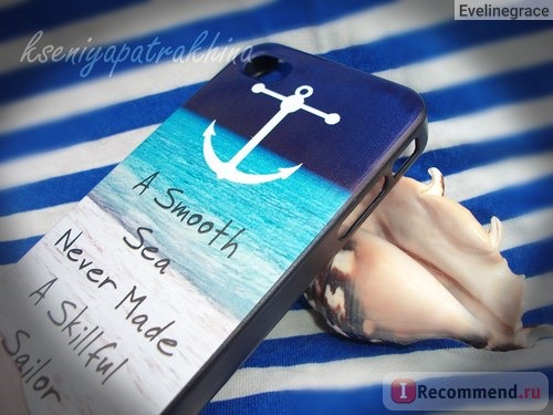 Чехол для мобильного телефона Aliexpress Cartoon Cute with Stripe Anchor Print Hard Case for Apple iPhone 4 4S 4G Cell Phone Protective Cover фото