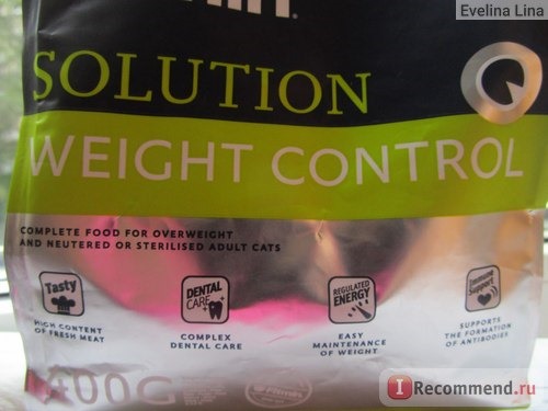 Корм для кошек Fitmin solution Weight control фото